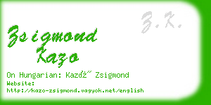 zsigmond kazo business card